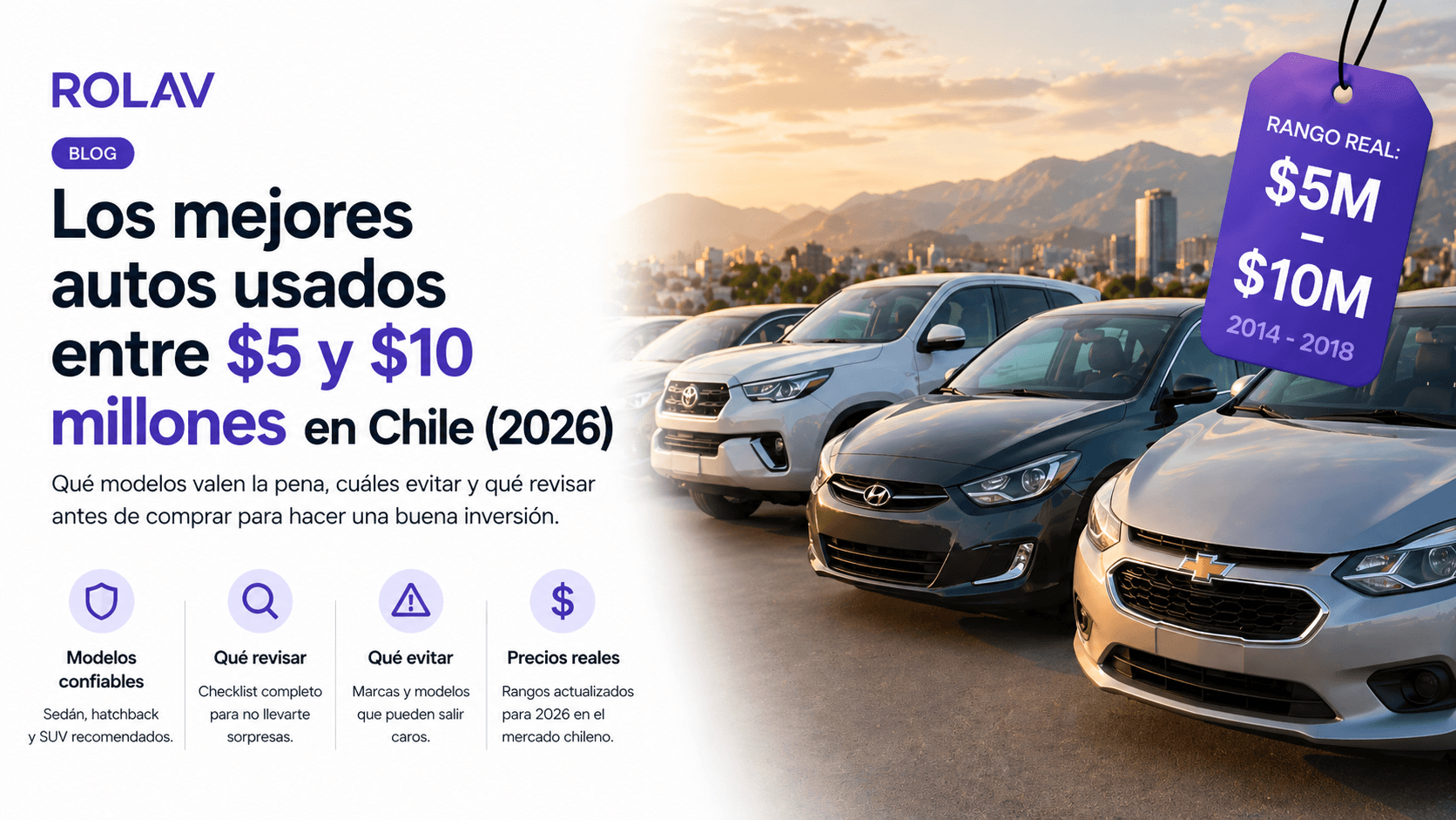Los Mejores Autos Usados entre $5 y $7 Millones en Chile (2026)